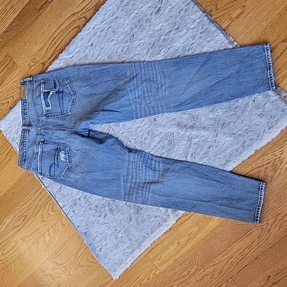 American Eagle Tom Girl Hi-Rise Distressed Jeans, Women's Size 6 Long - Picture 10 of 10